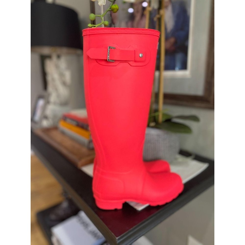 Hunter Tall Waterproof Rain Boot Neon Pink 5 - Picture 6 of 11